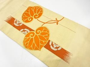 アンティーク　綴れ　葵模様織り出し袋帯（材料）